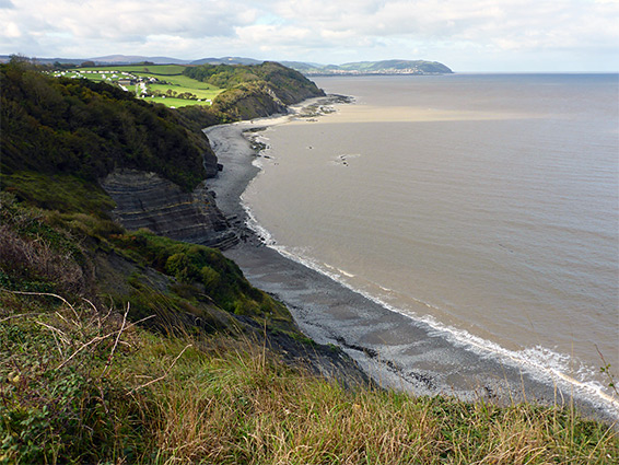 Above the coast