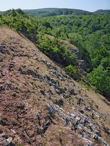 Steep, rocky terrain