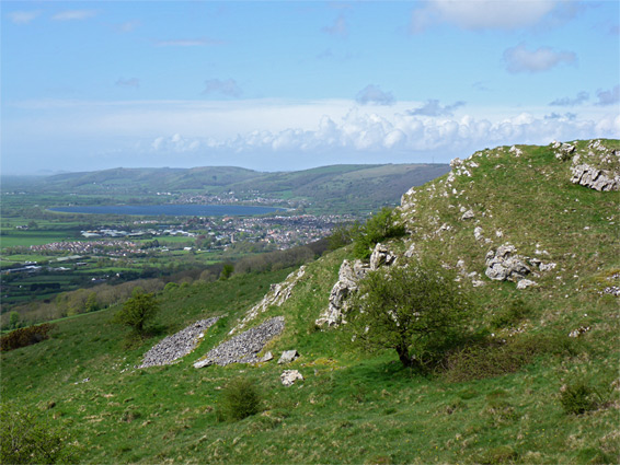 View northwest, towards Cheddar