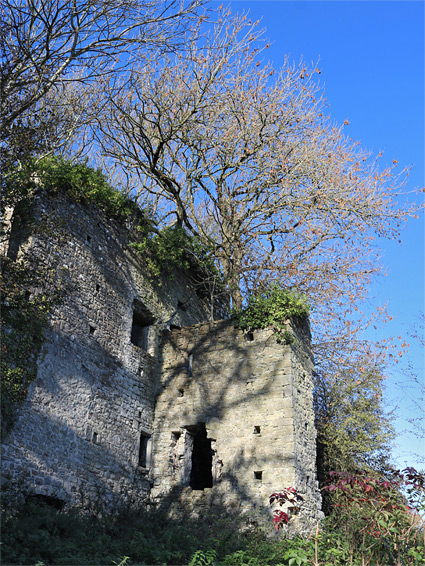 The eastern walls of the mansion