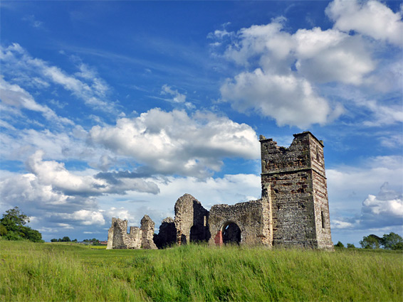 The ruined church, from the north