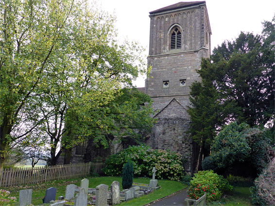 Tower and graveyard