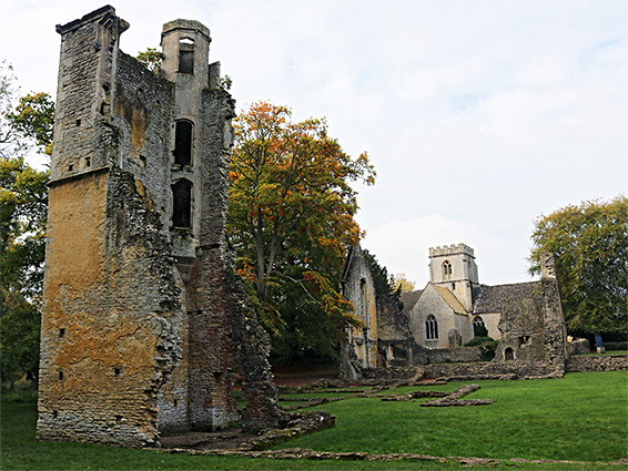 Church and the west section of the ruins