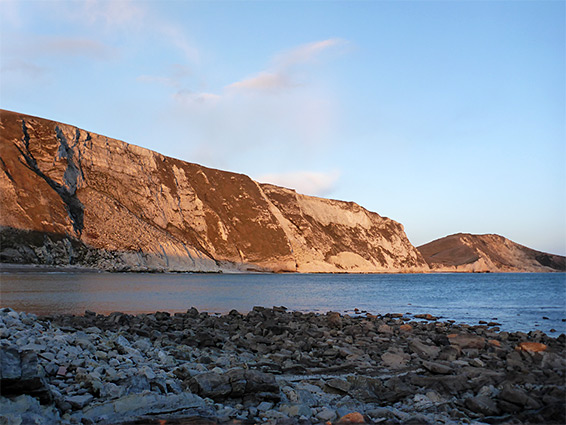 Chalk cliffs above Mupe Bay