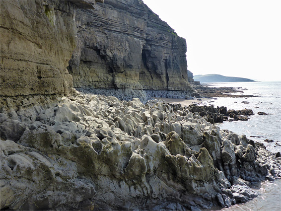 Eroded limestone terrace