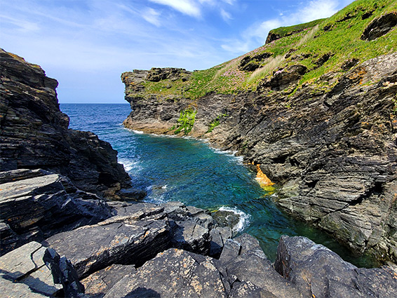 Deep blue water of the inlet