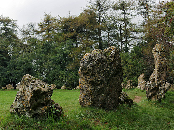 Rear of the four upright stones