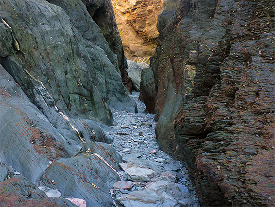 Green and purple rock