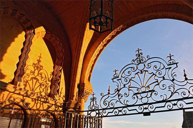 Ironwork in the south porch