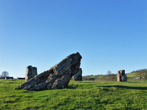 Tilted stone on the south side of the Northeast Circle