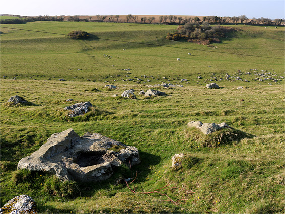 View southeast, across the upper valley