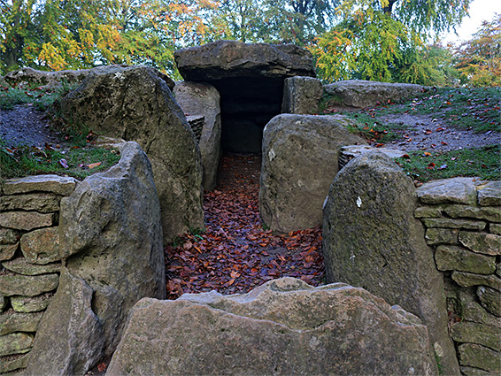 Stones lining the entrance passageway