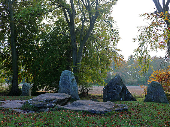 Rear of the four upright stones