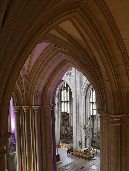 Array of arches; view from the south transept